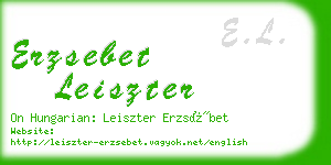 erzsebet leiszter business card